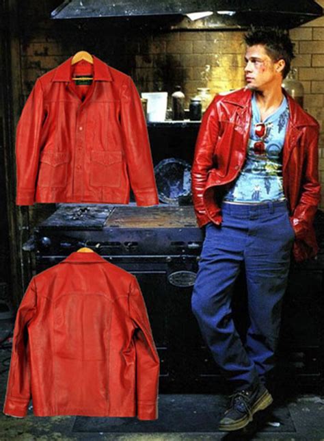 fight club leather jacket replica|brad pitt leather jacket.